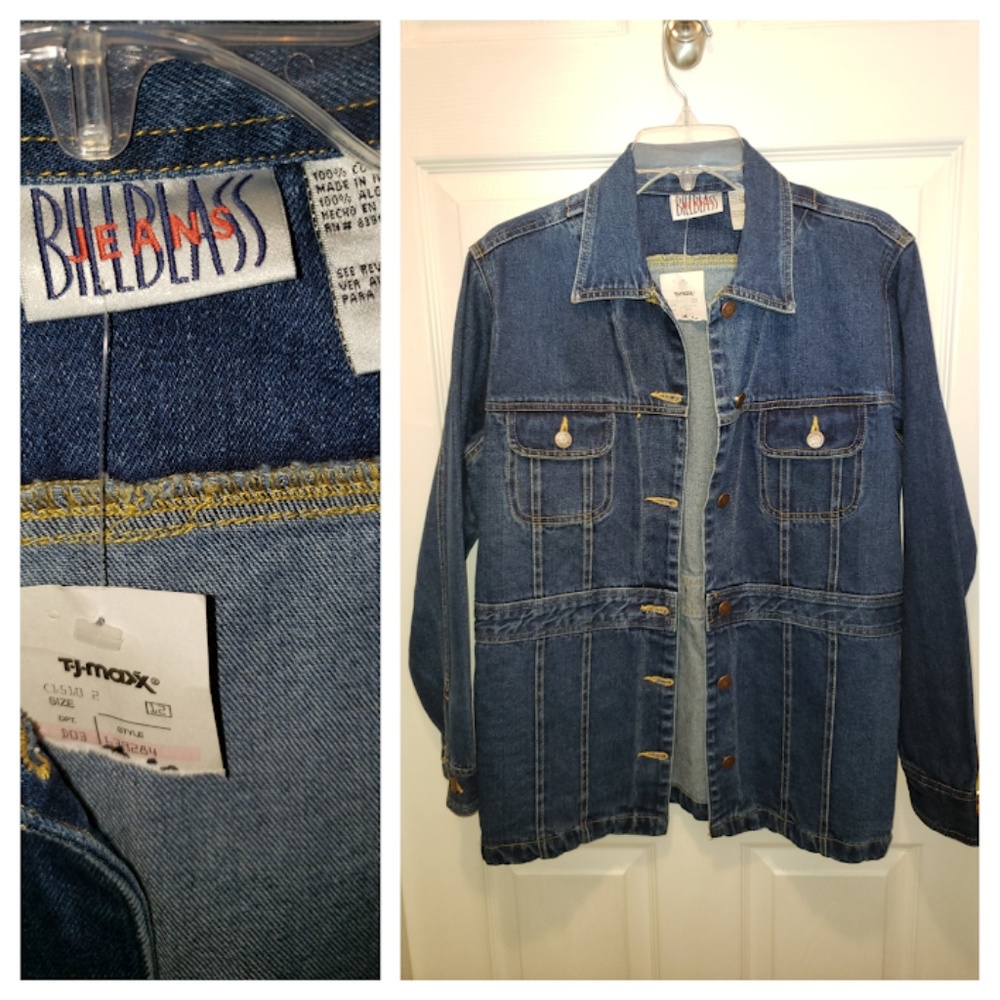 Bill Blass NWT Jean Jacket Sz M - Picture 1 of 1